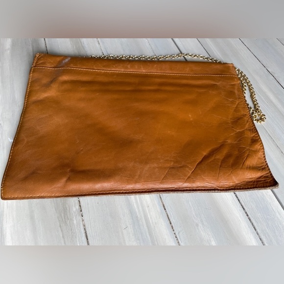 Vintage Cognac Leather pocket book/ handbag - Picture 6 of 8
